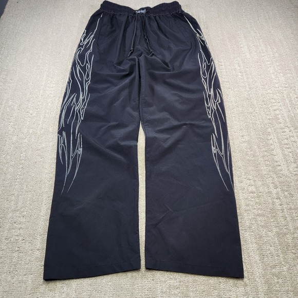 Breathedivinity Other - Breathe Divinity Track Pants Men Medium Dark Shadow Tribal Uncuffed Nylon Woven